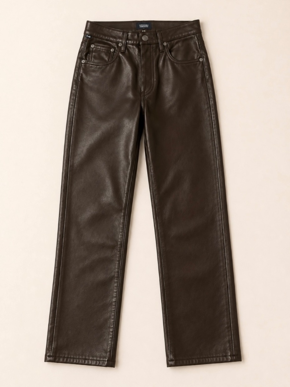 Citizens of Humanity Dark Brown Leather Pants Size 27